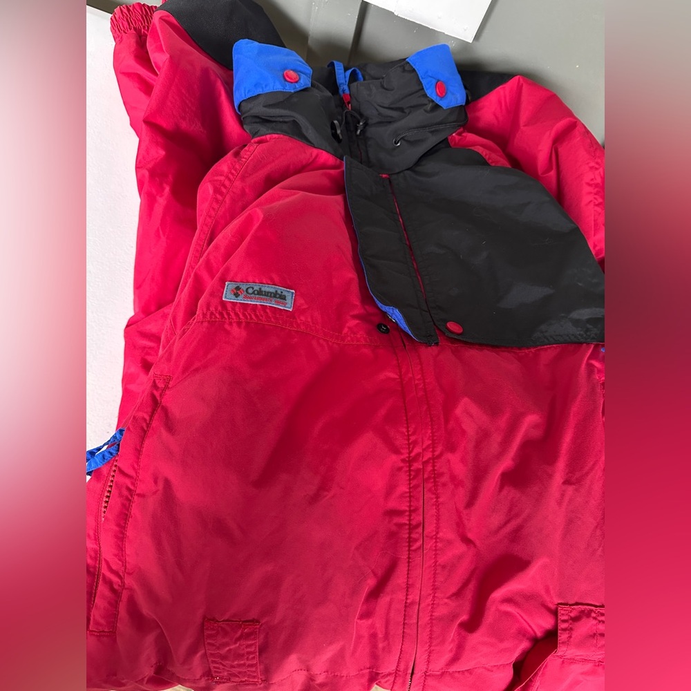 Columbia Red and Black Ski Onesie